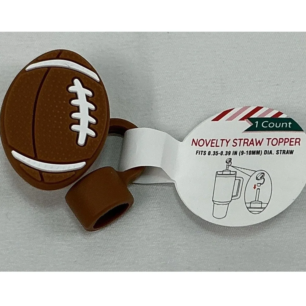 Novelty Straw Toppers Lot of 65-70‎ Silicone Cup Charms Sports Alien Space